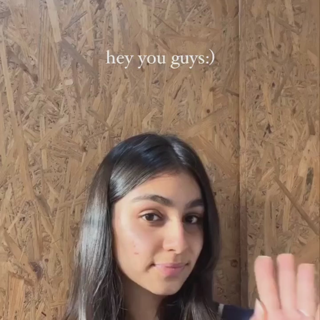 Video showcasing A person reviewing Skog acne clarifying gel , telling all the benefits, how to use  applying clarifying gel to her face with her fingertips , smilling person