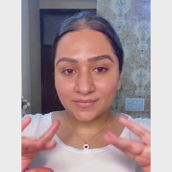 Video showcasing person applying Skog cloudberry Sea lettuce hydrating cream to her face with her hands smiling person benefits of hydrating cream deeply hydrated and moisturizes the skin , even out the skintone and texture  includes fresh cloudberry and sea lettuce all natural ingredients